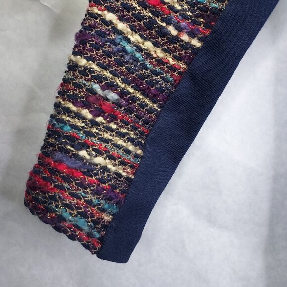 Anthropologie Maeve Dress XS Colorful Sparkly Chunky Yarn Stripe Stretch Pockets - Picture 6 of 16